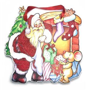 Diona J Rudolph Santa B Snowman Reindeer Christmas Xmas GIFT  BAG Tote S…